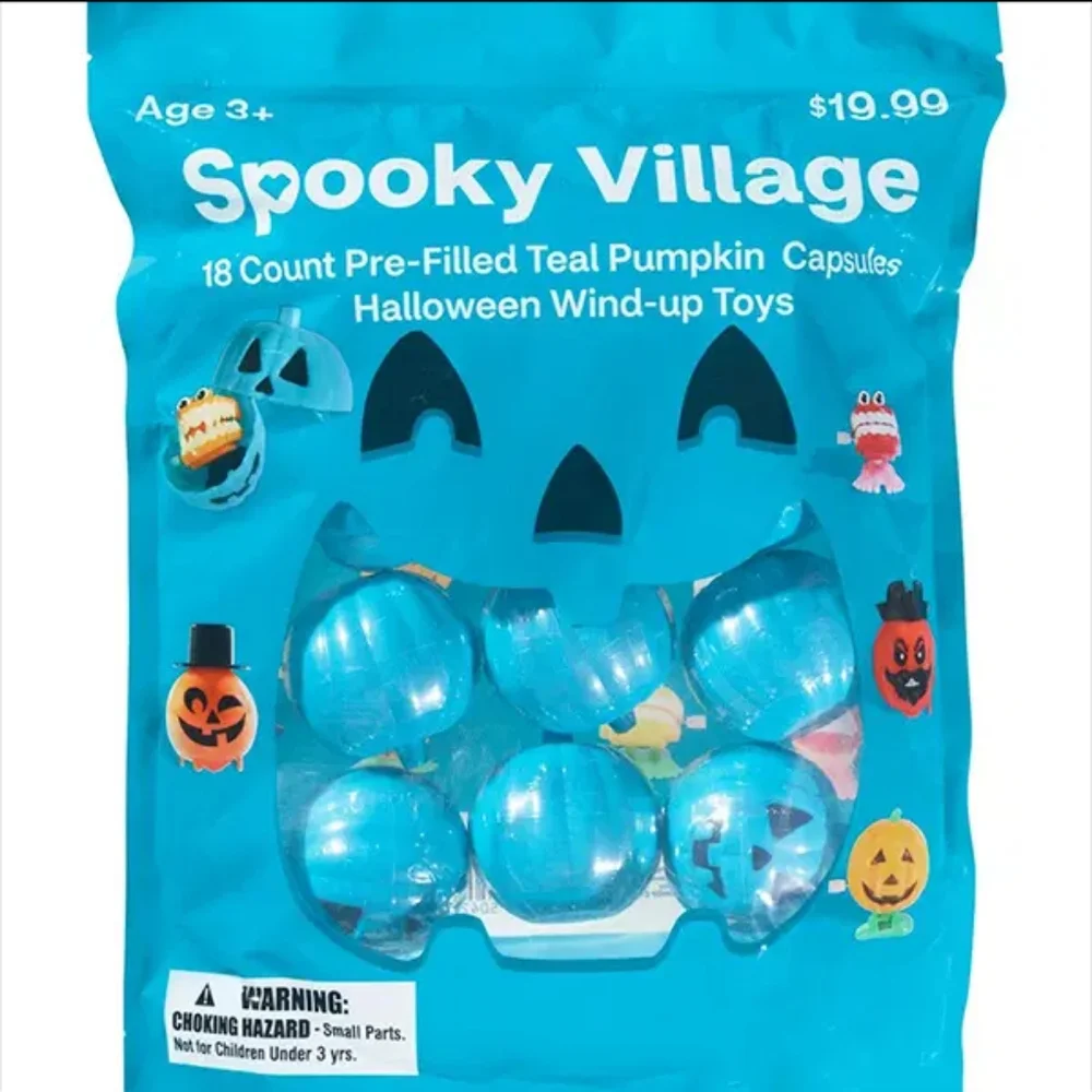 2 Bags of Halloween Teal Pumpkin Surprise Capsules - 36 Total - Picture 6 of 9
